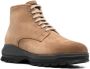 Santoni ankle lace-up fastening boots Brown - Thumbnail 2