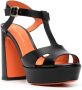 Santoni ankle-strap block-heel sandals Black - Thumbnail 2