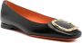 Santoni buckle-detail leather ballerina shoes Black - Thumbnail 2