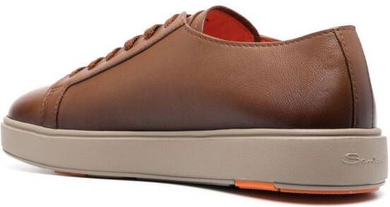 Santoni buckle-detail low-top sneakers Brown