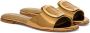 Santoni buckle-detail mirrored-finish sandals Gold - Thumbnail 2