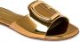 Santoni buckle-detail mirrored-finish sandals Gold - Thumbnail 5