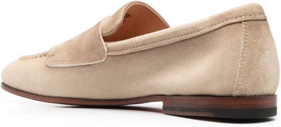 Santoni buckle-detail monk shoes Neutrals