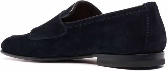 Santoni buckle-detail suede shoes Blue