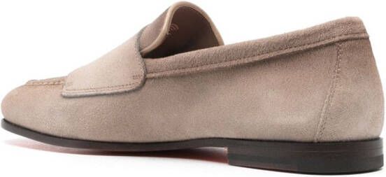 Santoni buckled suede Monk shoes Neutrals