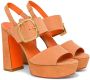 Santoni buckled suede sandals Orange - Thumbnail 2