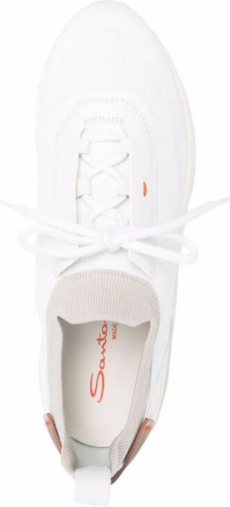 Santoni Bueno knitted low-top sneakers White