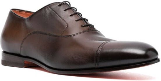 Santoni calf-leather oxford shoes Brown