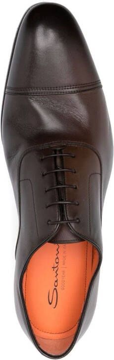 Santoni calf-leather oxford shoes Brown