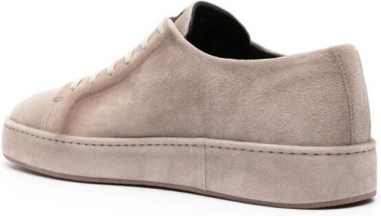 Santoni calf suede low-top sneakers Grey