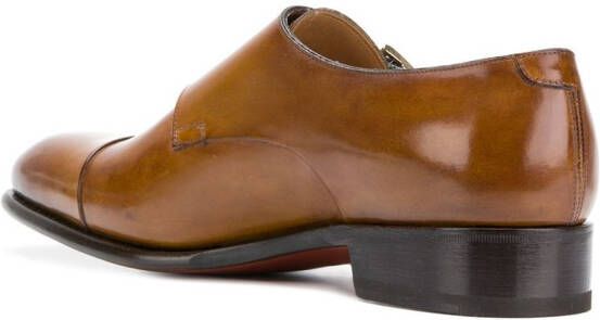 Santoni classic monk shoes Brown