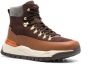Santoni contrast-panel lace-up hiking boots Brown - Thumbnail 2