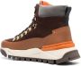 Santoni contrast-panel lace-up hiking boots Brown - Thumbnail 3