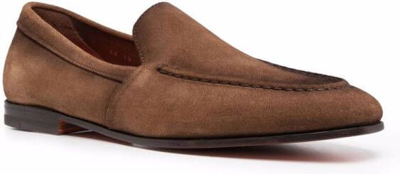 Santoni Daisy suede loafers Brown