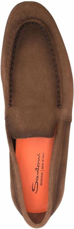 Santoni Daisy suede loafers Brown