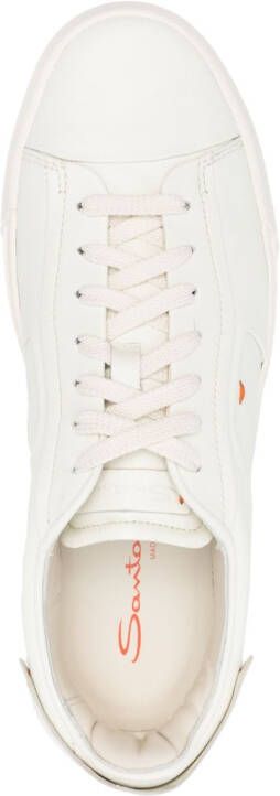 Santoni debossed-logo sneakers White
