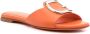 Santoni decorative-buckle leather sandals Orange - Thumbnail 2