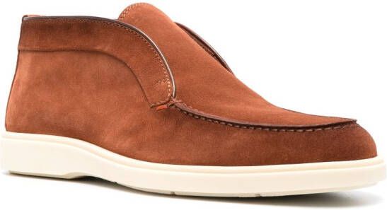 Santoni Desert slip-on suede boots Brown