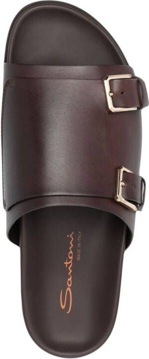 Santoni Doctor -Gort50 leather slides Brown