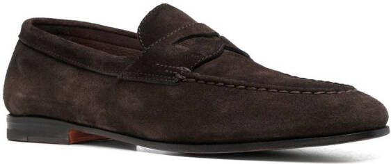 Santoni Door suede loafers Brown