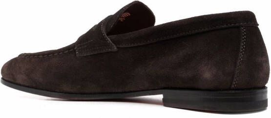 Santoni Door suede loafers Brown