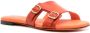 Santoni double-buckle calf-leather sandals Orange - Thumbnail 2