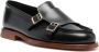 Santoni double-buckle leather loafers Black - Thumbnail 2