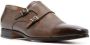 Santoni double-buckle leather monk shoes Brown - Thumbnail 2