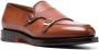 Santoni double-buckle leather monk shoes Brown - Thumbnail 2