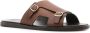 Santoni double-buckle leather sandals Brown - Thumbnail 2