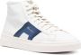 Santoni double-buckle leather sneakers White - Thumbnail 2