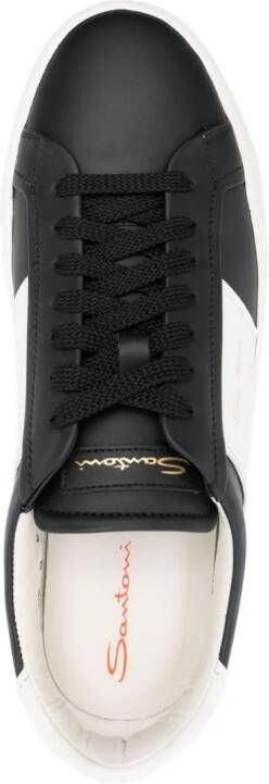 Santoni Double Buckle low-top sneakers Black