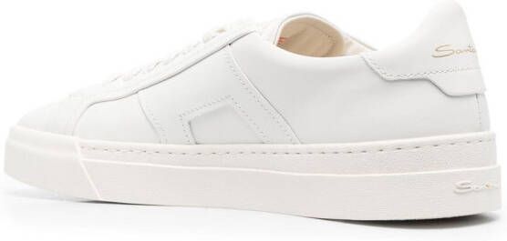 Santoni Double Buckle low-top sneakers White