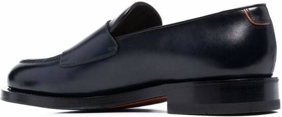 Santoni double-buckle monk shoes Blue