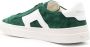 Santoni Double-Buckle suede panelled sneakers Green - Thumbnail 3