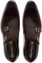 Santoni double strap leather monk shoes Brown - Thumbnail 4