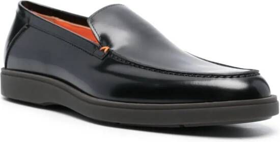 Santoni Drain B leather loafers Black