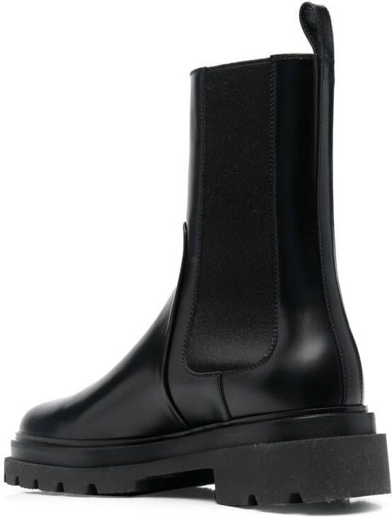 Santoni elasticated side-panel ankle boots Black