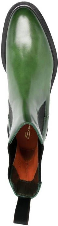Santoni elasticated side-panel boots Green
