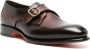 Santoni faded-effect leather monk shoes Brown - Thumbnail 2