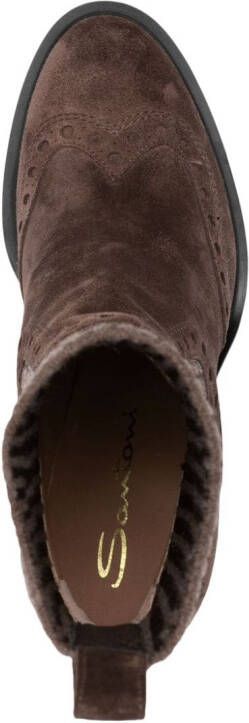 Santoni Ferric 95mm ankle boots Brown