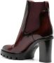 Santoni Ferry 100mm chelsea leather boots Red - Thumbnail 3