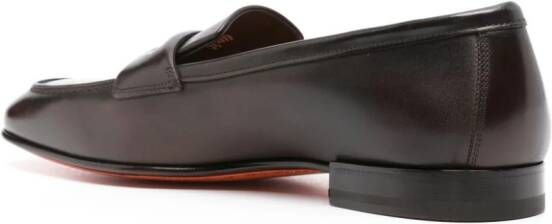 Santoni Figaro leather loafers Brown