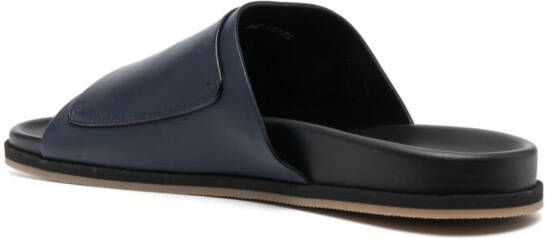 Santoni flat leather sandals Blue