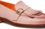 Santoni fringed leather loafers Pink - Thumbnail 5