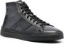 Santoni Gong high-top leather sneakers Black - Thumbnail 2