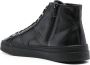 Santoni Gong high-top leather sneakers Black - Thumbnail 3
