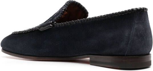Santoni Gough interwoven-design loafers Blue