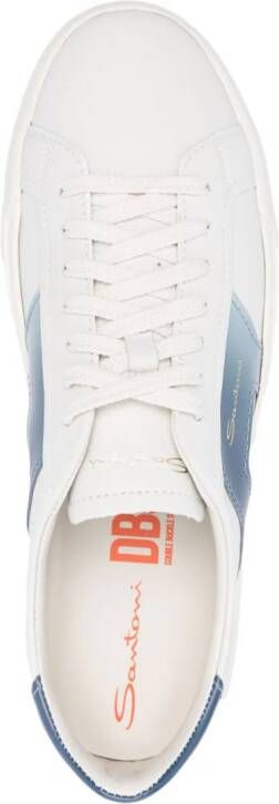 Santoni gradient-detail leather sneakers White