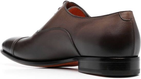 Santoni gradient-effect leather oxford shoes Brown